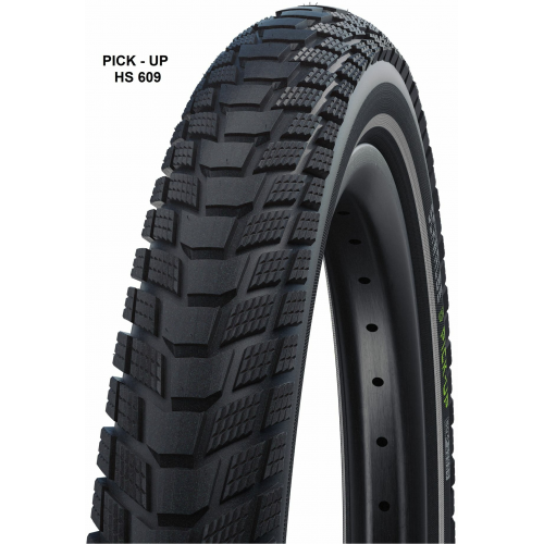 Schwalbe Performance Line, Drahtreifen, 20 Zoll Pick-Up (60-406) schwarz/schwarz