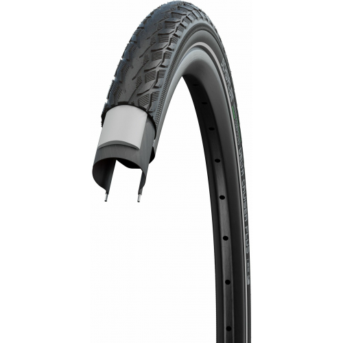 Schwalbe Puncture Guard - Green Compound - Drahtreifen, 26 Zoll Delta Cruiser Plus (50-559) schwarz/schwarz