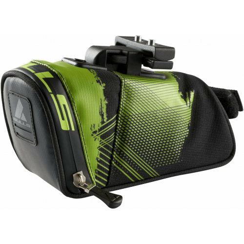 BULLS Satteltasche schwarz-limette Satteltasche M mit Adapter schwarz/ limette