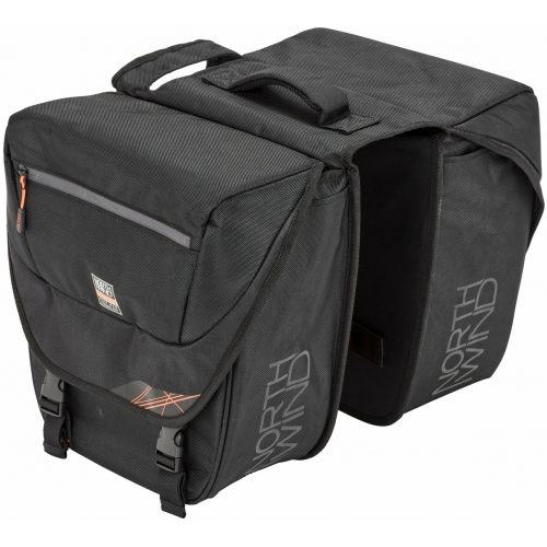 Northwind Gepäckträgertasche Pannier Classic Doppeltasche (schwarz/orange)