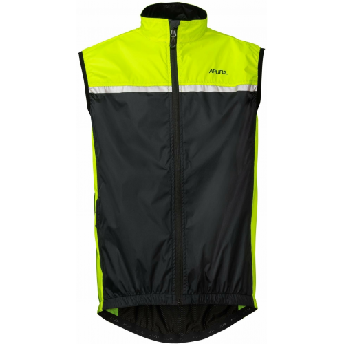 Apura Herren/Damen Windweste Commuting S schwarz/neongelb