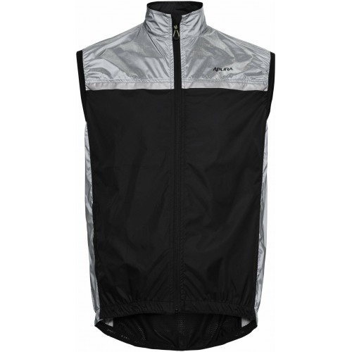 Apura Herren/Damen Windweste Commuting S schwarz/silber