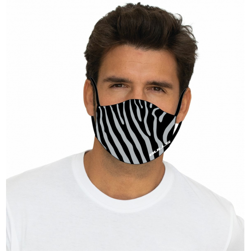 BULLS Maske 20ASM-821 Zebra schw, 2-lag.Po schwarz/grau