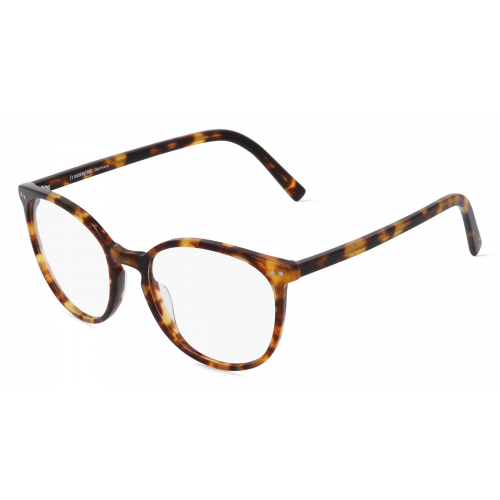 Rodenstock 5358 Unisex-Brille inkl. Gläser Vollrand Rund Kunststoff-Gestell 51mm/18mm/140mm, braun