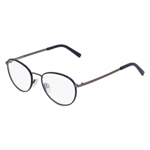 Rodenstock 2656 Unisex-Brille inkl. Gläser Vollrand Rund Metall-Gestell 51mm/19mm/140mm, blau