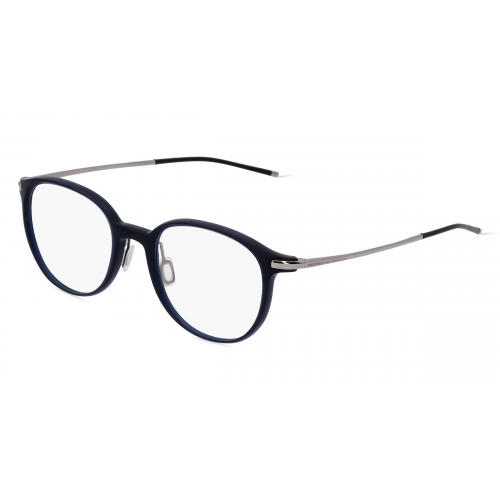 Porsche Design 8734 Unisex-Brille inkl. Gläser Vollrand Rund Kunststoff-Gestell 51mm/20mm/145mm, blau