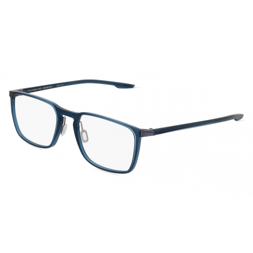 Porsche Design 8732 Unisex-Brille inkl. Gläser Vollrand Rechteckig Kunststoff-Gestell 55mm/20mm/145mm, blau