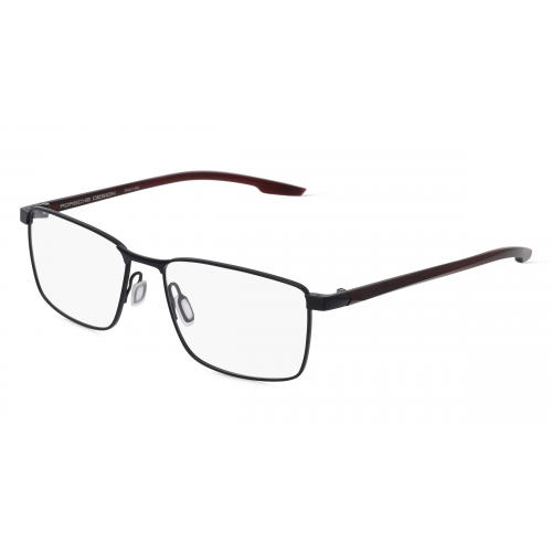 Porsche Design 8733 Unisex-Brille inkl. Gläser Vollrand Eckig Metall-Gestell 55mm/16mm/150mm, schwarz