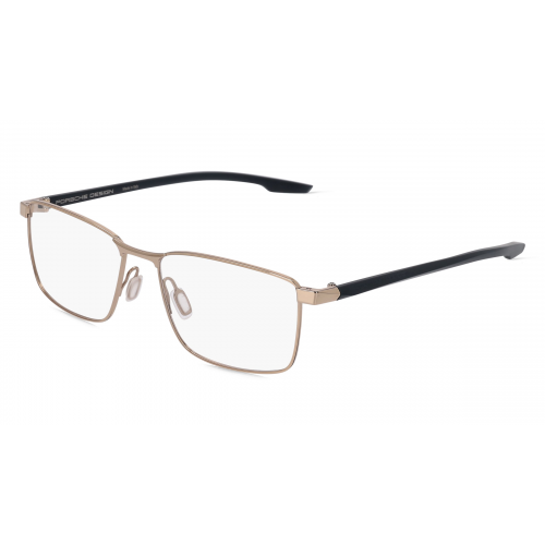 Porsche Design 8733 Unisex-Brille inkl. Gläser Vollrand Eckig Metall-Gestell 55mm/16mm/150mm, gold