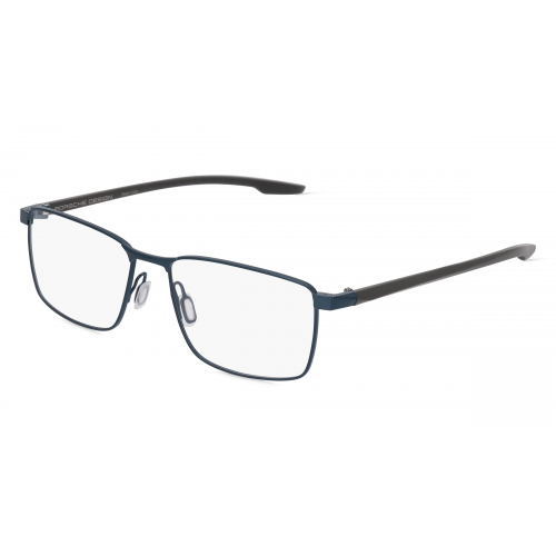 Porsche Design 8733 Unisex-Brille inkl. Gläser Vollrand Eckig Metall-Gestell 55mm/16mm/150mm, blau