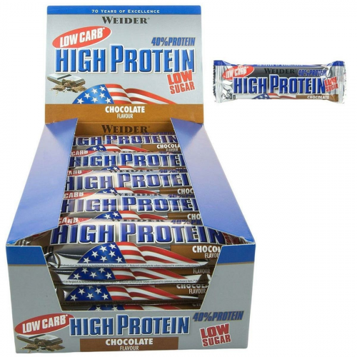 Weider 40% Protein Low Carb Bar 24 x 50g Schokolade