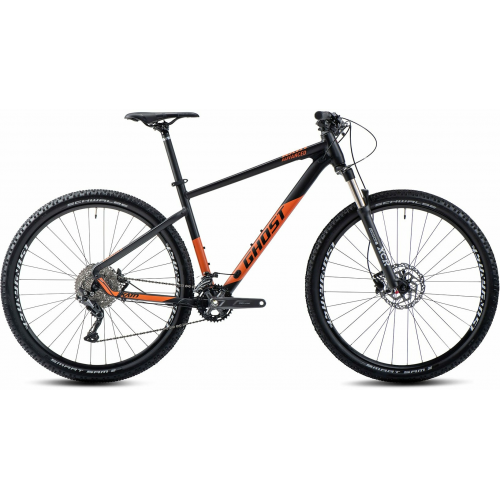 GHOST Kato Advanced 27.5 AL, 10 Gang Kettenschaltung, Herrenfahrrad, Diamant, Modell 2022, 27,5 Zoll 44 cm black/monarch orange - matt