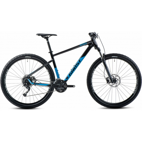 GHOST Kato Universal 29 AL, 27 Gang Kettenschaltung, Herrenfahrrad, Diamant, Modell 2024, 29 Zoll 44 cm black/bright blue - glossy