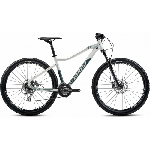 GHOST Lanao Essential 27.5 AL, 24 Gang Kettenschaltung, Damenfahrrad, Diamant, Modell 2024, 27,5 Zoll 36 cm pearl white/green bay metallic - glossy/matt