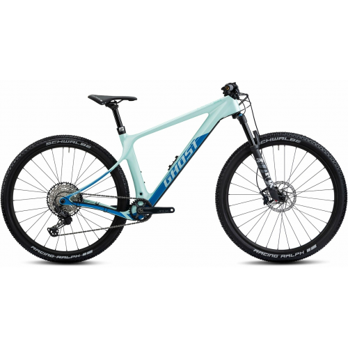 GHOST Lector SF UC Advanced, 12 Gang Kettenschaltung, Herrenfahrrad, Diamant, Modell 2023, 29 Zoll 42 cm light mint pearl/bright blue - matt/glossy