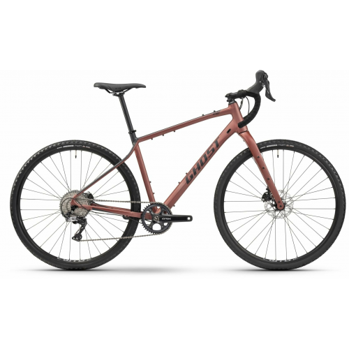 GHOST Asket Advanced, 11 Gang Kettenschaltung, Herrenfahrrad, Diamant, Modell 2024, 28 Zoll 45 cm met. rusted dark red/black - matt