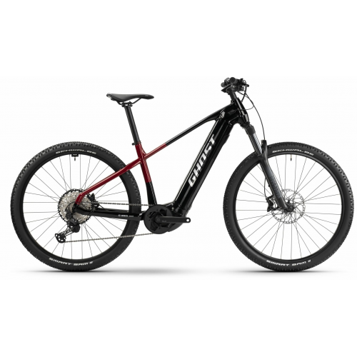 GHOST E-Teru Pro 29 (750 Wh), 12 Gang Kettenschaltung, Erwachsenenfahrrad, Diamant, Modell 2023, 29 Zoll 50 cm black/pearl deep red  - glossy