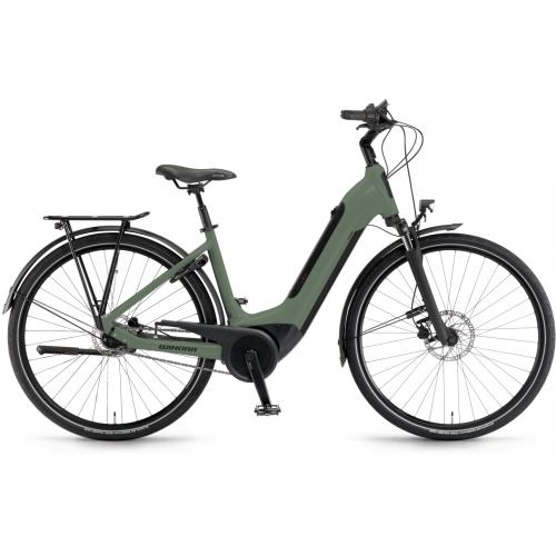 Winora Tria N8 (500 Wh), 8 Gang Nabenschaltung, Damenfahrrad, Wave, Modell 2022, 28 Zoll 61 cm bamboogreen matt