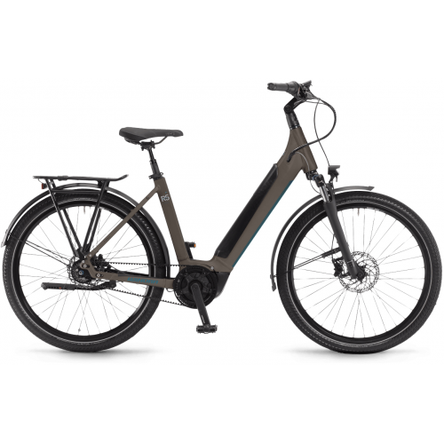 Winora Sinus R5 (625 Wh), 5 Gang Nabenschaltung, Damenfahrrad, Wave, Modell 2022, 27,5 Zoll 54 cm peat matt