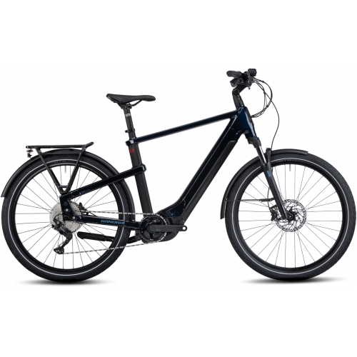 Winora Yakun 10 (750 Wh), 10 Gang Kettenschaltung, Herrenfahrrad, Diamant, Modell 2022/2023, 27,5 Zoll 55 cm darkblue