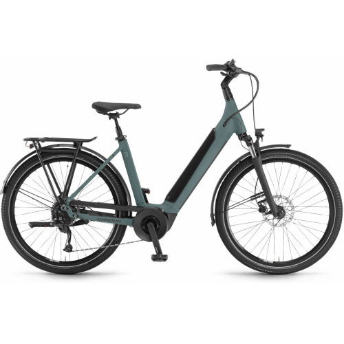 WINORA Sinus 9 (625 Wh), 9 Gang Kettenschaltung, Damenfahrrad, Deep, Modell 2023, 27,5 Zoll 54 cm Darkslategrey matt