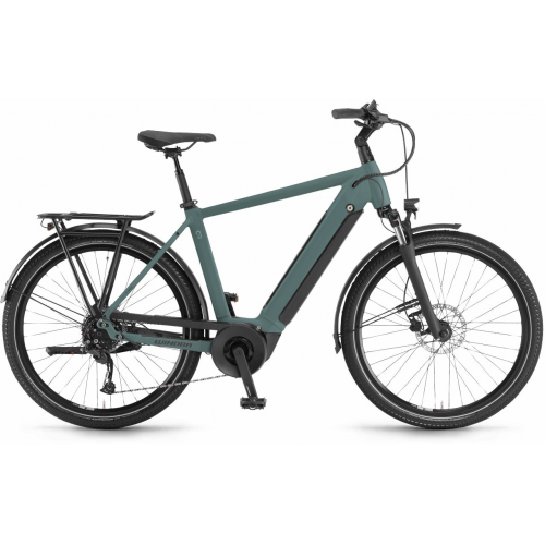 WINORA Sinus 9 (625 Wh), 9 Gang Kettenschaltung, Herrenfahrrad, Diamant, Modell 2023, 27,5 Zoll 48 cm Darkslategrey matt