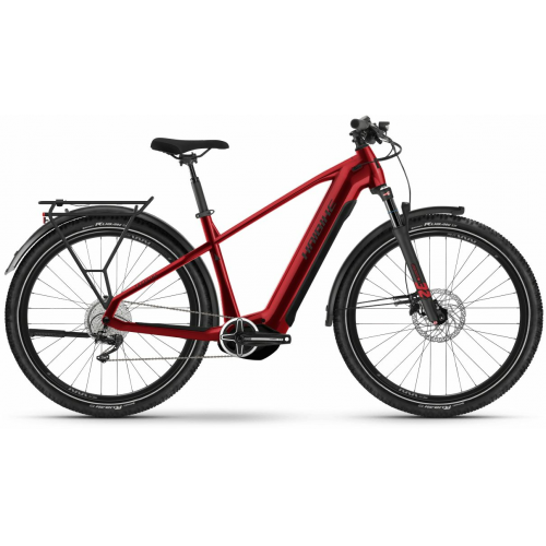 HAIBIKE Trekking 5 (720 Wh), 11 Gang Kettenschaltung, Herrenfahrrad, Diamant, Modell 2023, 27,5 Zoll 55 cm dynamite red/black