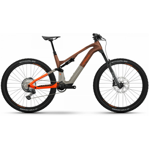 HAIBIKE LYKE CF 10 (430 Wh), 12 Gang Kettenschaltung, Herrenfahrrad, Diamant, Modell 2024, 29 Zoll 47 cm leather/orange