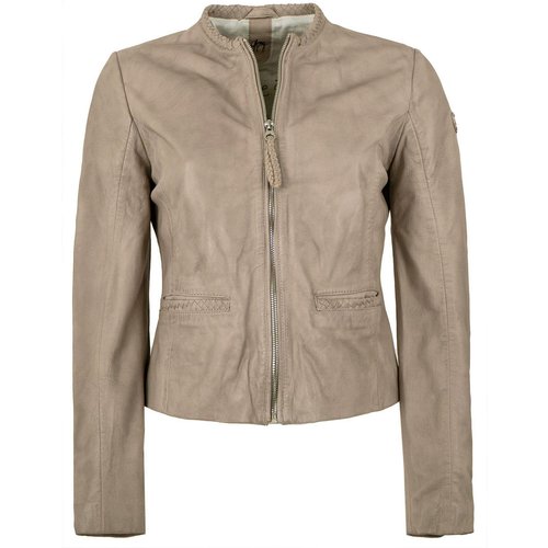 Gipsy Damen Lederjacke GWZai S22 Lastav in silver grey