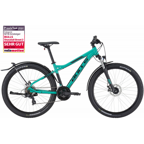 BULLS Sharptail Street 2 27,5, 21 Gang Kettenschaltung, Herrenfahrrad, Diamant, Modell 2022/2023, 27,5 Zoll 51 cm smaragd mint