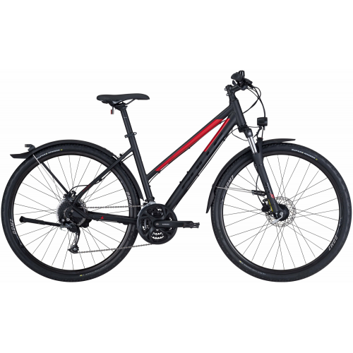 BULLS Street Flyer, 27 Gang Kettenschaltung, Damenfahrrad, Trapez, Modell 2022/2023, 28 Zoll 48 cm black matt