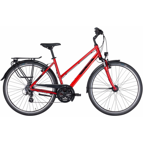 PEGASUS Solero SL 24, 24 Gang Kettenschaltung, Damenfahrrad, Trapez, Modell 2022/2023, 28 Zoll 50 cm chrome crimson red