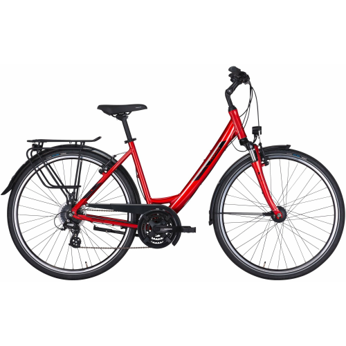 PEGASUS Solero SL 24, 24 Gang Kettenschaltung, Damenfahrrad, Wave, Modell 2022/2023, 28 Zoll 50 cm chrome crimson red