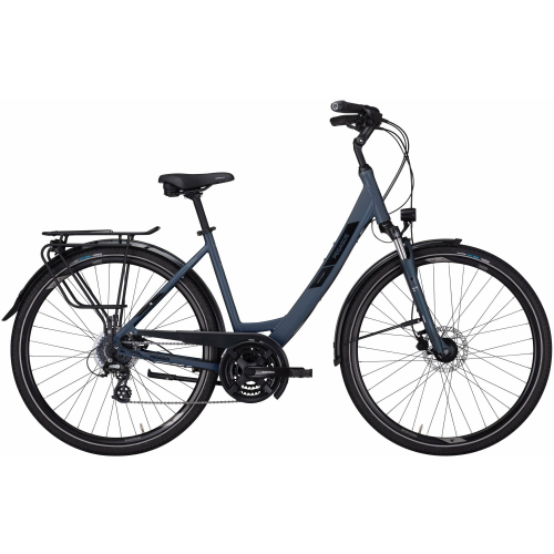 PEGASUS Solero SL Disc 24, 24 Gang Kettenschaltung, Damenfahrrad, Wave, Modell 2022/2023, 28 Zoll 55 cm sapphire black matt