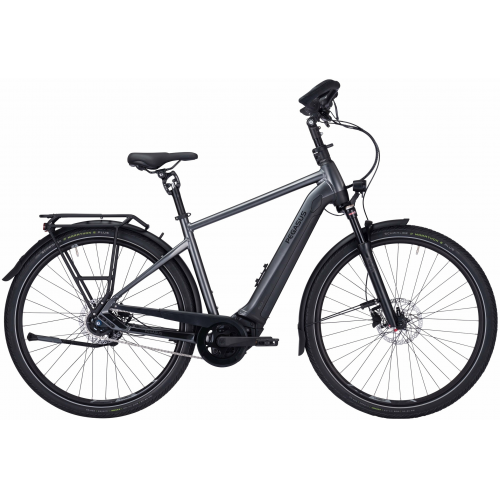 PEGASUS Premio Evo 5 Lite COMFORT (500 Wh), 5 Gang Nabenschaltung, Herrenfahrrad, Diamant, Modell 2022/2023, 28 Zoll 50 cm black chrome matt/black matt