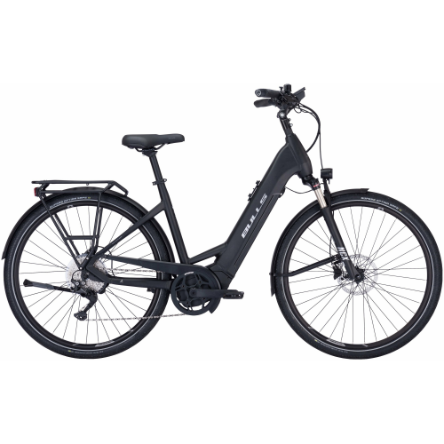 BULLS Lacuba EVO 10 (740 Wh), 10 Gang Kettenschaltung, Damenfahrrad, Wave, Modell 2022/2023, 28 Zoll 45 cm black matt