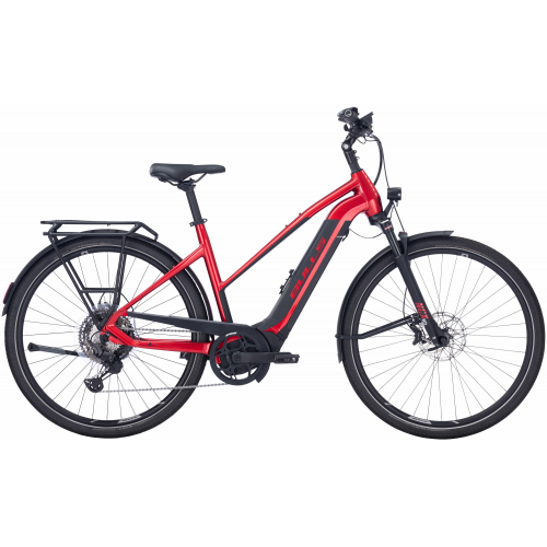 BULLS Lacuba EVO 11 (925 Wh), 11 Gang Kettenschaltung, Damenfahrrad, Trapez, Modell 2022/2023, 28 Zoll 55 cm chrome red/black matt