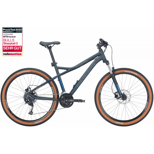 BULLS Sharptail 3 Disc 27,5, 27 Gang Kettenschaltung, Herrenfahrrad, Diamant, Modell 2024, 27,5 Zoll 41 cm sapphire black matt