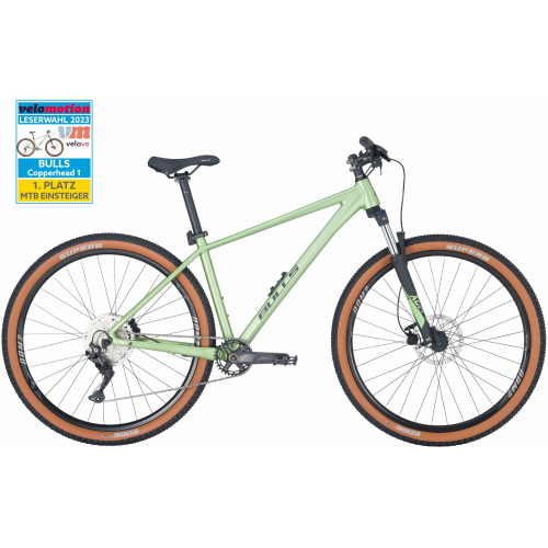 BULLS Copperhead 1 27,5, 10 Gang Kettenschaltung, Herrenfahrrad, Diamant, Modell 2024, 27,5 Zoll 40 cm swap green matt