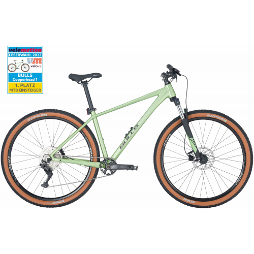 BULLS Copperhead 1 29, 10 Gang Kettenschaltung, Herrenfahrrad, Diamant, Modell 2024, 29 Zoll 44 cm swap green matt