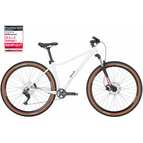 BULLS Aminga 1 29, 10 Gang Kettenschaltung, Damenfahrrad, Diamant, Modell 2024, 29 Zoll 40 cm metallic off white