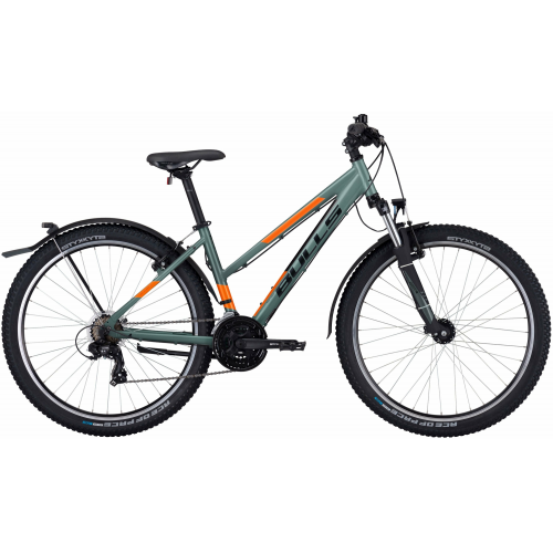 BULLS Sharptail Street 1, 21 Gang Kettenschaltung, Damenfahrrad, Trapez, Modell 2024, 26 Zoll 41 cm emerald green matt