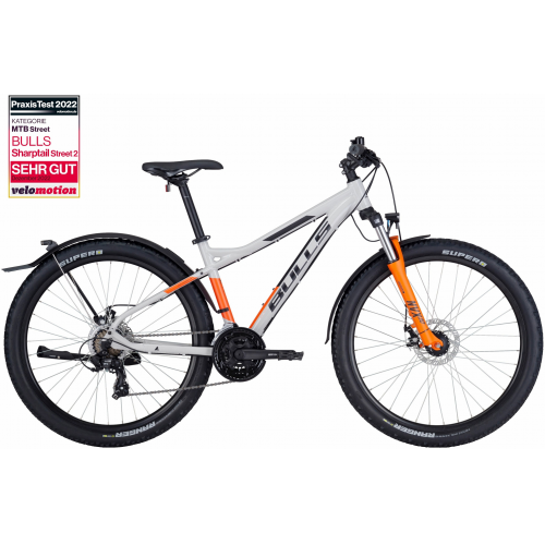 BULLS Sharptail Street 2 27,5, 21 Gang Kettenschaltung, Herrenfahrrad, Diamant, Modell 2024, 27,5 Zoll 46 cm light grey