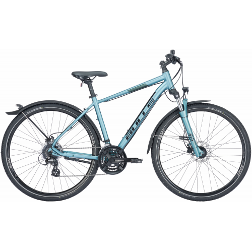 BULLS Cross Bike Street, 24 Gang Kettenschaltung, Herrenfahrrad, Diamant, Modell 2024, 28 Zoll 48 cm summit lake blue matt