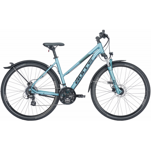 BULLS Cross Bike Street, 24 Gang Kettenschaltung, Damenfahrrad, Trapez, Modell 2024, 28 Zoll 54 cm summit lake blue matt