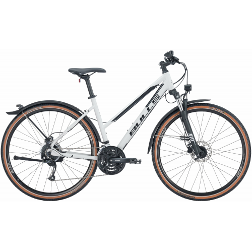 BULLS Street Flyer, 27 Gang Kettenschaltung, Damenfahrrad, Trapez, Modell 2024, 28 Zoll 54 cm light grey