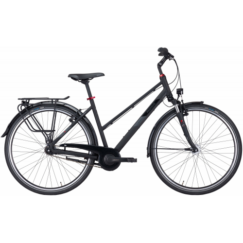 Pegasus Solero SL 7, 7 Gang Nabenschaltung, Damenfahrrad, Trapez, Modell 2024, 28 Zoll 45 cm black