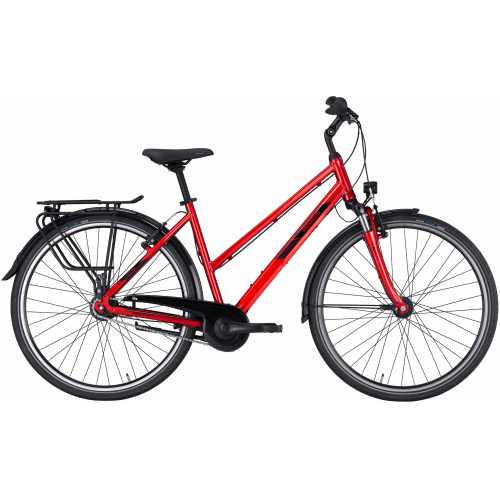 Pegasus Solero SL 7, 7 Gang Nabenschaltung, Damenfahrrad, Trapez, Modell 2024, 28 Zoll 50 cm chrome crimson red