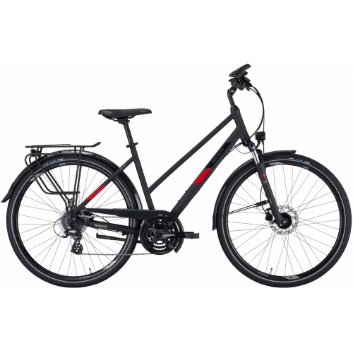 Pegasus Solero SL Disc 24, 24 Gang Kettenschaltung, Damenfahrrad, Trapez, Modell 2024, 28 Zoll 55 cm black