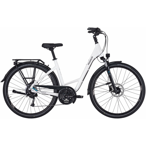 Pegasus Premio SL Disc 27, 27 Gang Kettenschaltung, Damenfahrrad, Wave, Modell 2024, 28 Zoll 50 cm metallic off white